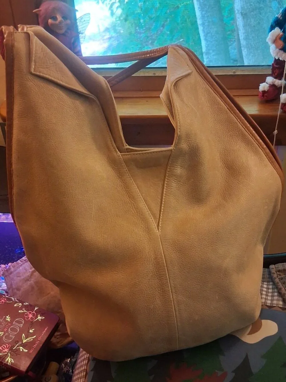 Lady Bird Charley leather hobo
